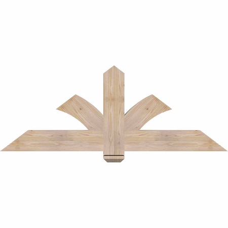 Ekena Millwork Redmond Smooth Timber Gable Bracket, Douglas Fir, 60"W x 22"H x 3 1/2"D x 5 1/2"F, 9/12 Pitch GBW060X22X0406RED00SDF